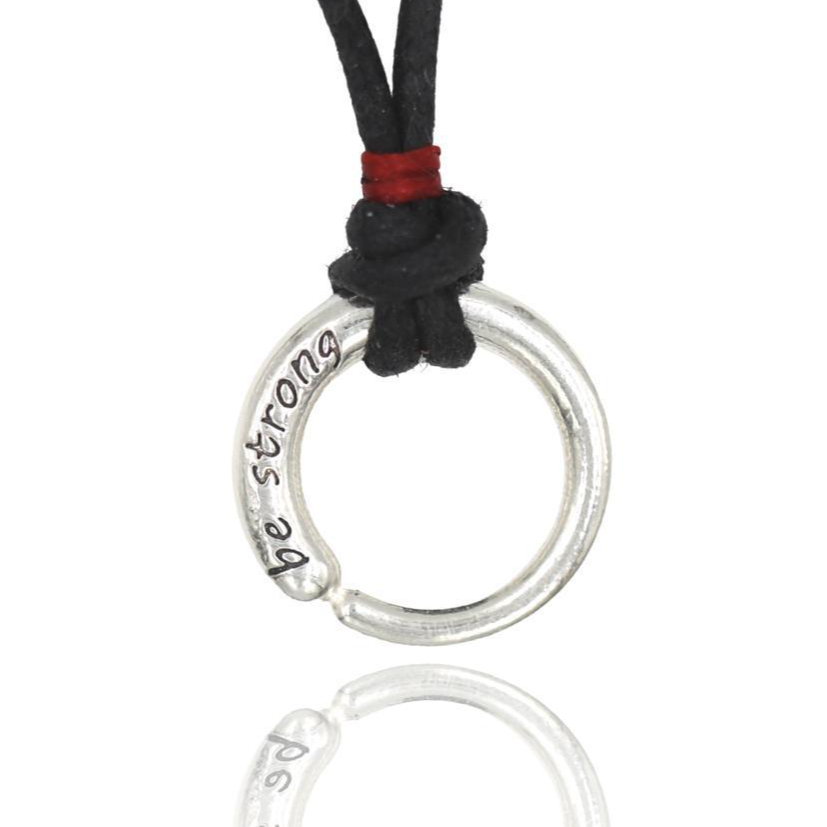 Be Strong - Ensō Sterling Silver Pendant