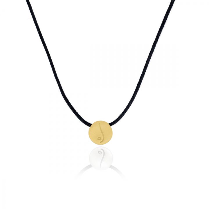 BE FREE - Black Cord with 14K Gold Vermeil Pendant