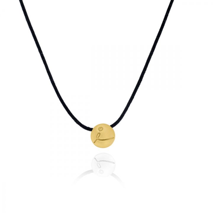 Be Love 14K Gold Vermeil Pendant on Black Cord