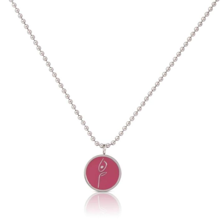 BE STRONG - Necklace with Red Pendant