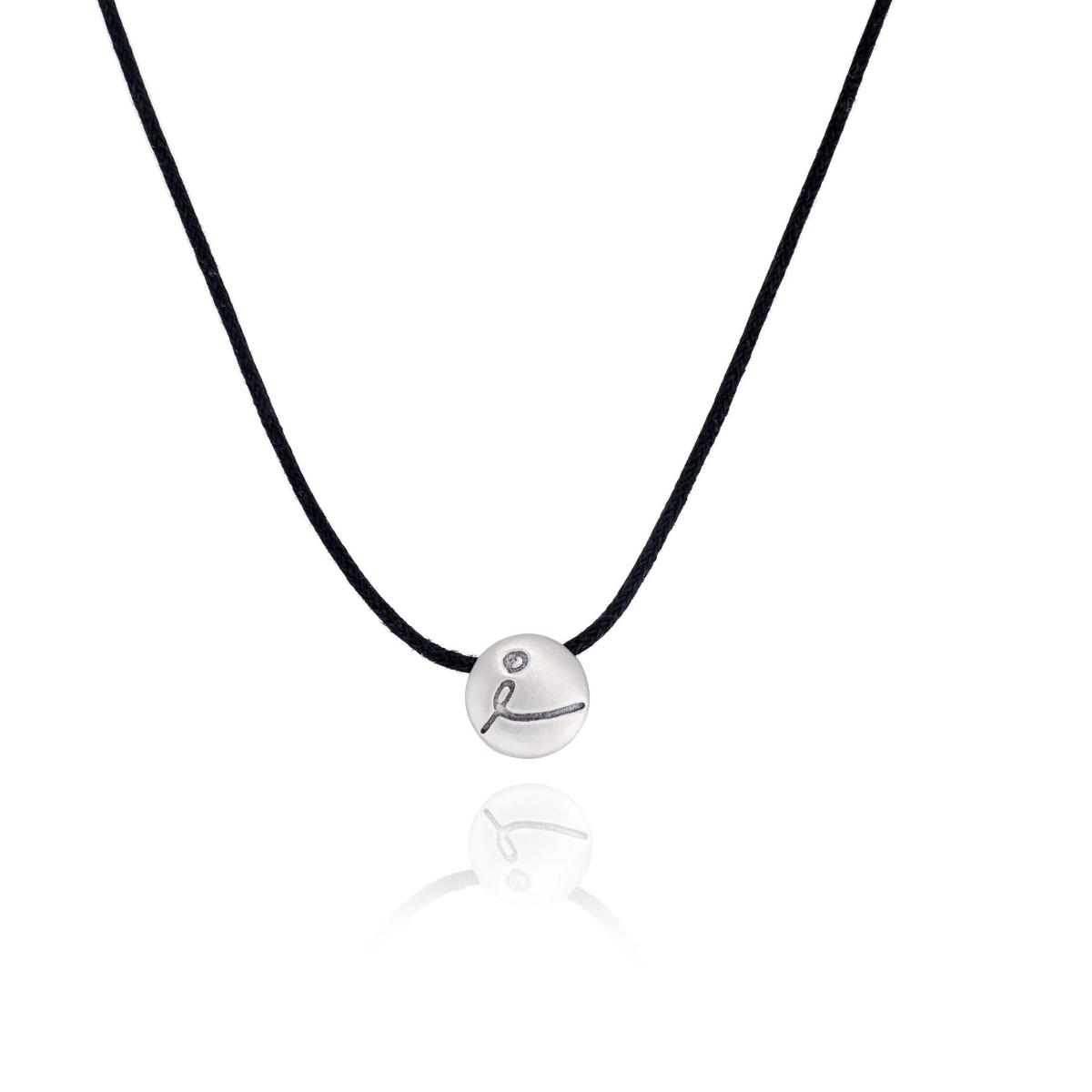 Men's Be Love Sterling Silver Pendant on Black Cord