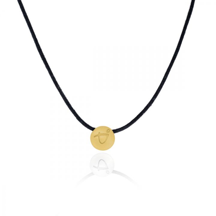 Be Brave - Black Cord with 14K Gold Vermeil Pendant