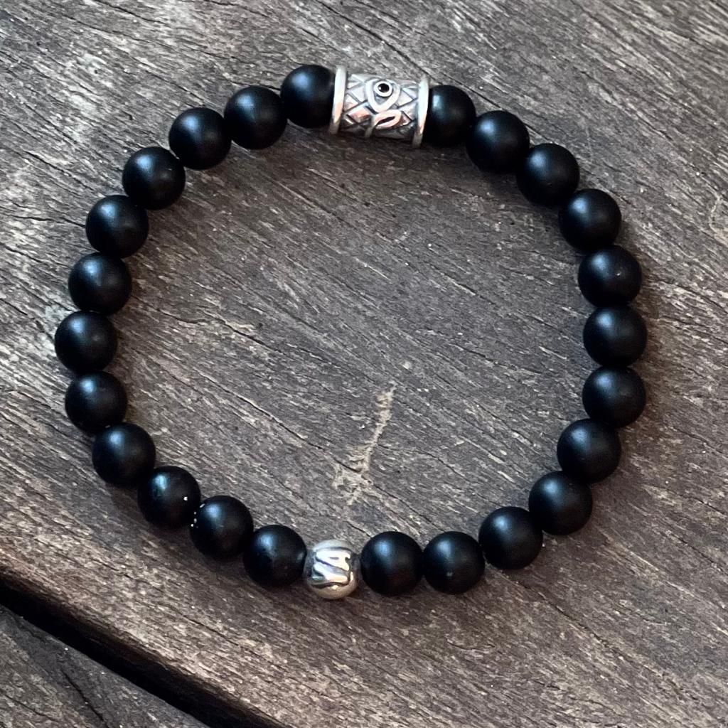 Be Strong Black Onyx Men Bracelet