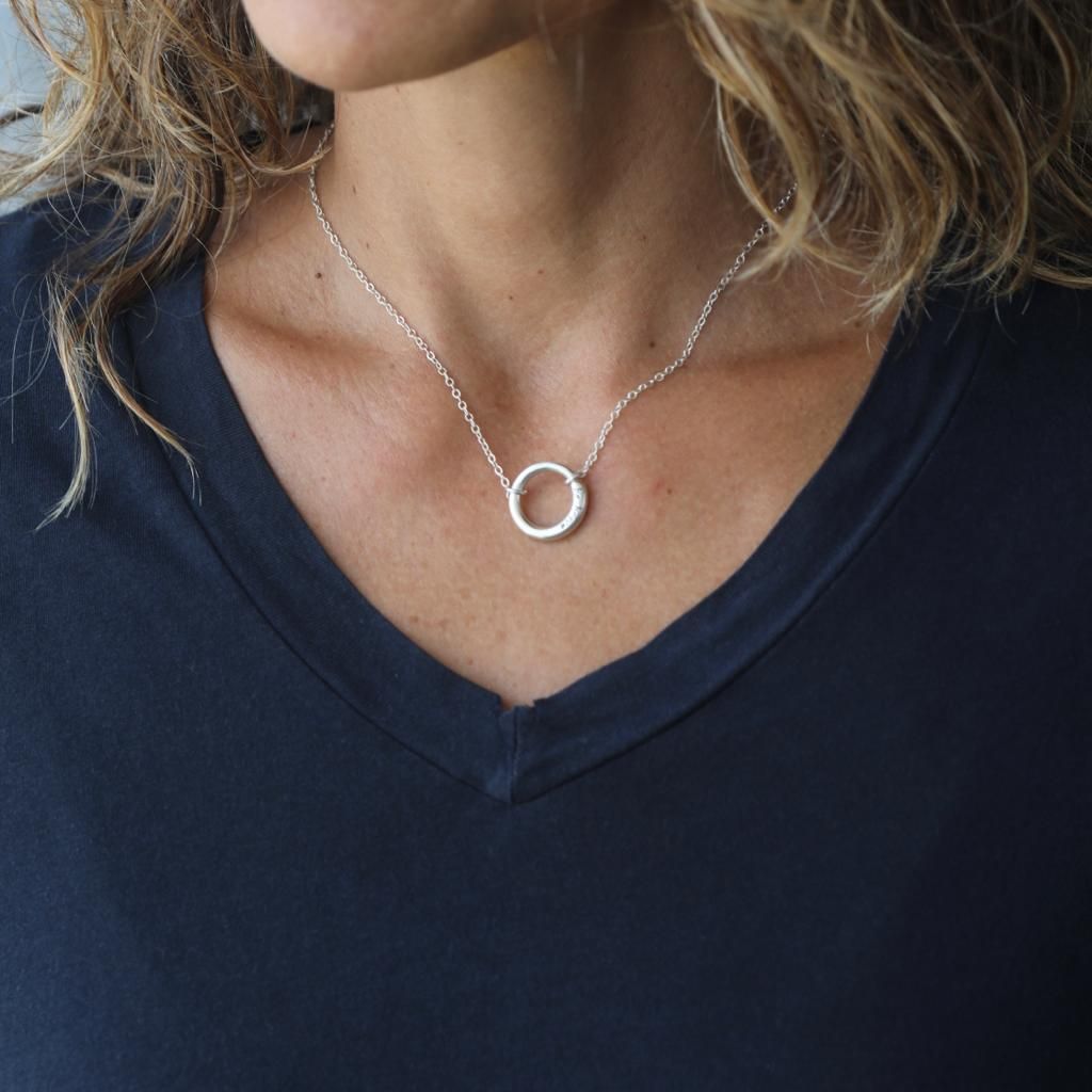 BE STRONG - Ensō Sterling Silver Necklace