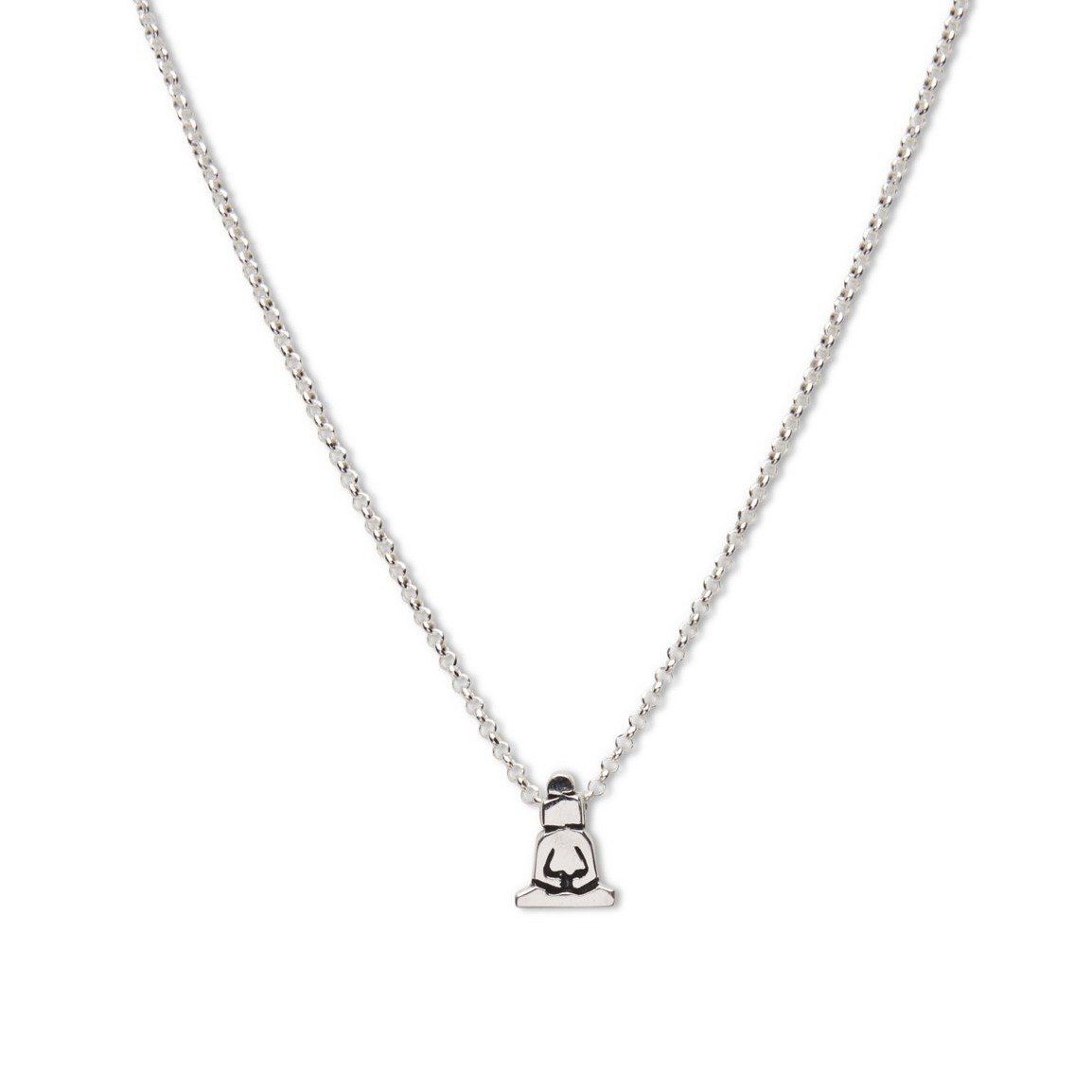Tiny Buddha Sterling Silver Necklace