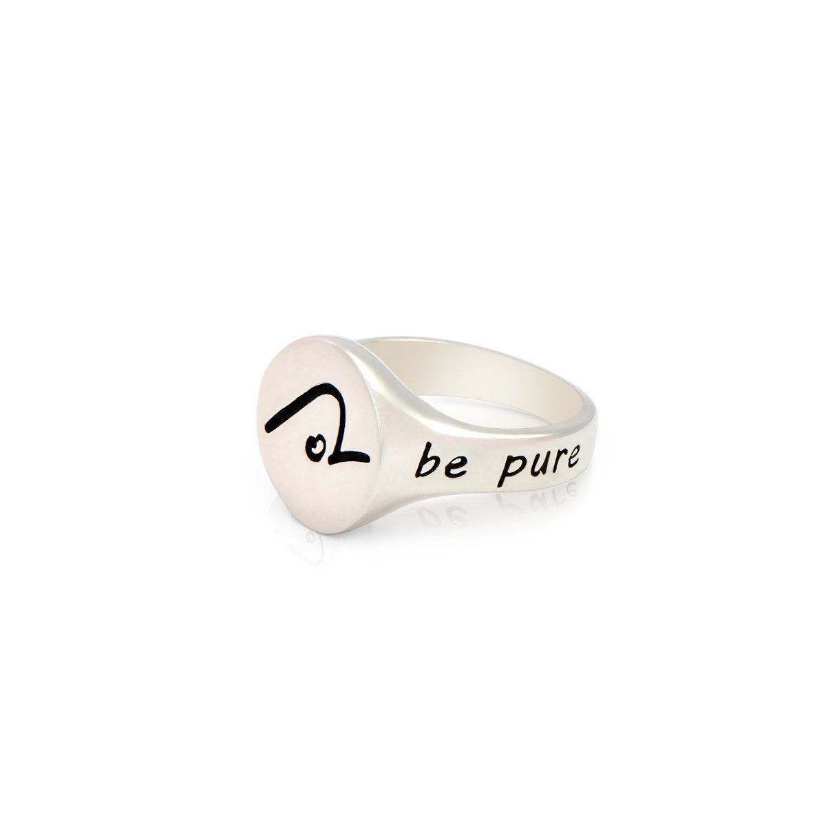BE PURE Ring (sterling silver) - Throat Chakra - Plow pose (Halasana)