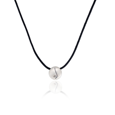 BE FREE - Black Cord with Sterling Silver Pendant