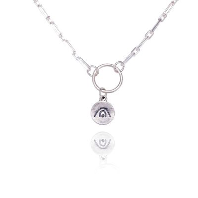 Be Creative - Yoga Pose & Mantra Sterling Silver Bold Link Necklace