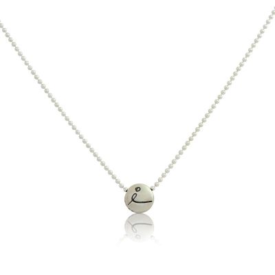 BE LOVE - Sterling Silver Pendant Ball Chain Necklace