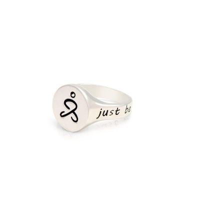 JUST BE Ring (sterling silver) - Crown Chakra - Lotus Pose