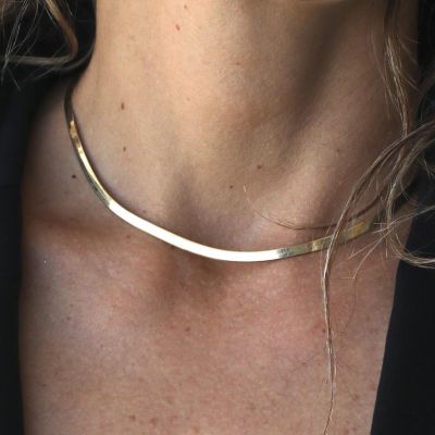 Herringbone 18K Gold Plated Necklace