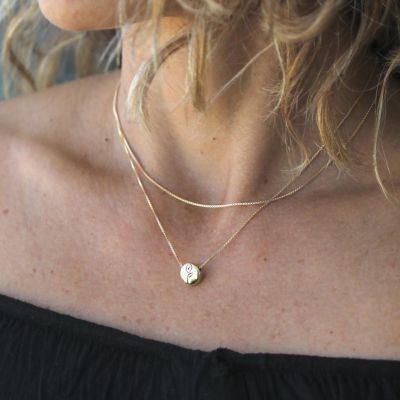 18K Gold Plated Box Necklace