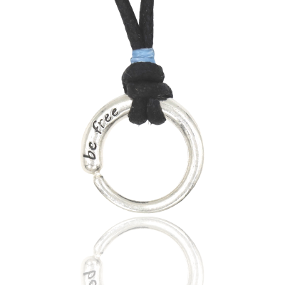 Men's BE FREE - Ensō Sterling Silver Pendant