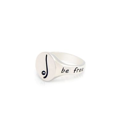 Forearm stand pose Ring (sterling silver) - BE FREE - Third eye chakra