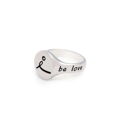 Upward facing dog pose Ring (Sterling Silver) - be love - Heart Chakra