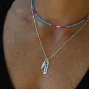 Be Personalized Yoga Necklace in Sterling Silver