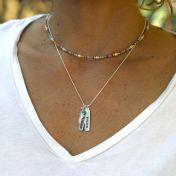 Be Personalized Yoga Necklace in Sterling Silver