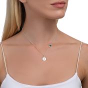 BE PURE - Sterling Silver Necklace with light blue Crystal