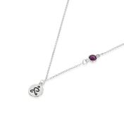 JUST BE - Sterling Silver Necklace with a purple Crystal