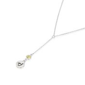BE BRAVE - Tail Sterling Silver Necklace with yellow Crystal