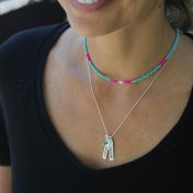 Be Personalized Yoga Necklace in Sterling Silver