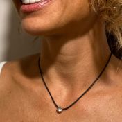 Just Be Black Cord with Sterling Silver Pendant
