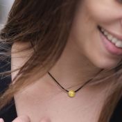 Be Love 14K Gold Vermeil Pendant on Black Cord