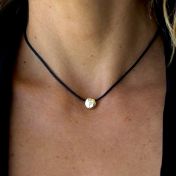Be Strong Black Cord with 14K Gold Vermeil Pendant