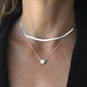 Be Strong - Sterling Silver Pendant Box Chain Necklace