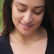 BE BRAVE - Necklace with Yellow Pendant