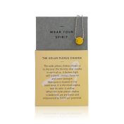 BE BRAVE - Sterling Silver Ball Chain Necklace with Yellow Pendant