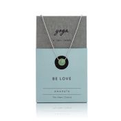 BE LOVE - Sterling Silver Ball Chain Necklace with Green Pendant