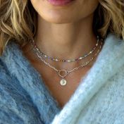 Be Brave - Yoga Pose & Mantra Sterling Silver Bold Link Necklace