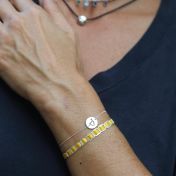 Be brave - Yellow Woven Sterling Silver Bracelet