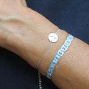 Be free - Blue Woven Sterling Silver Bracelet