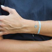 Be free - Blue Woven Sterling Silver Bracelet