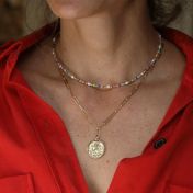 Be Strong Medallion - 18K Gold Plated Bold Link Necklace