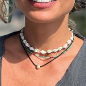 Shells Necklace with 3mm goldfield beads