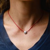 Be Strong Red Cord with Sterling Silver Pendant