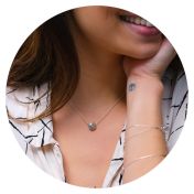 Be Strong - Sterling Silver Pendant Ball Chain Necklace