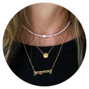 Be Strong - 14K Gold Vermeil Pendant Ball Chain Necklace