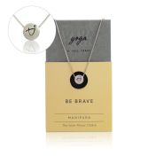 Be Brave - Sterling Silver Pendant Box Chain Necklace