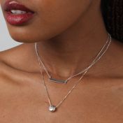 Be Strong - Sterling Silver Pendant Box Chain Necklace