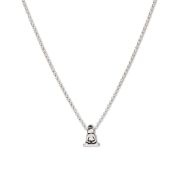 Tiny Buddha Sterling Silver Necklace