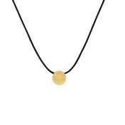 Be Strong Black Cord with 14K Gold Vermeil Pendant