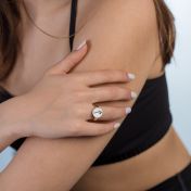 Forearm stand pose Ring (sterling silver) - BE FREE - Third eye chakra