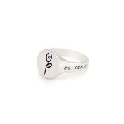 BE STRONG Sterling Silver Ring - Root Chakra - Tree Pose