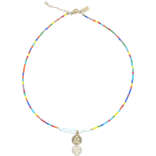 JUST BE -  14K Gold vermeil pendant with baroque pearl necklace