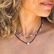 BE FREE - Black Cord with Sterling Silver Pendant
