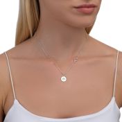 BE CREATIVE - Sterling Silver Necklace with orange Crystal